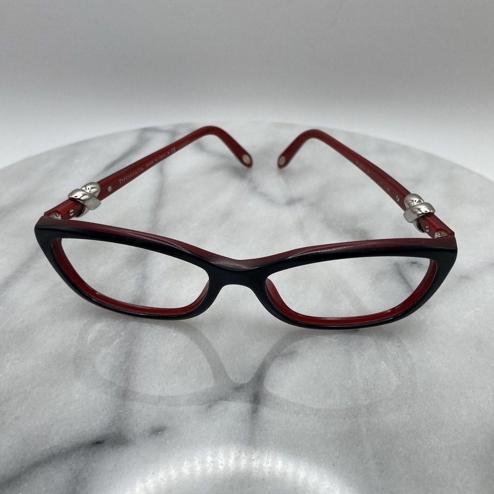 Tiffany & Co Women 51mm Eyeglasses Black Red TF 2074 Paloma Picasso Heart Knot